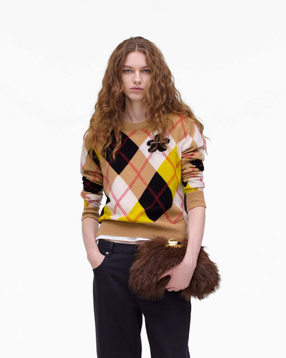 Marc Jacobs The Faux Fur Glam Small Clutch Dark Brown