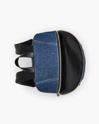 Marc Jacobs The Biker Colorblock Denim Large Backpack Indigo Multi