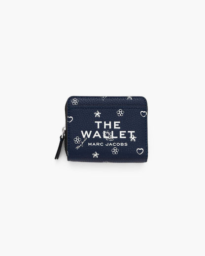 Marc Jacobs The Bandana Mini Compact Wallet Navy Multi
