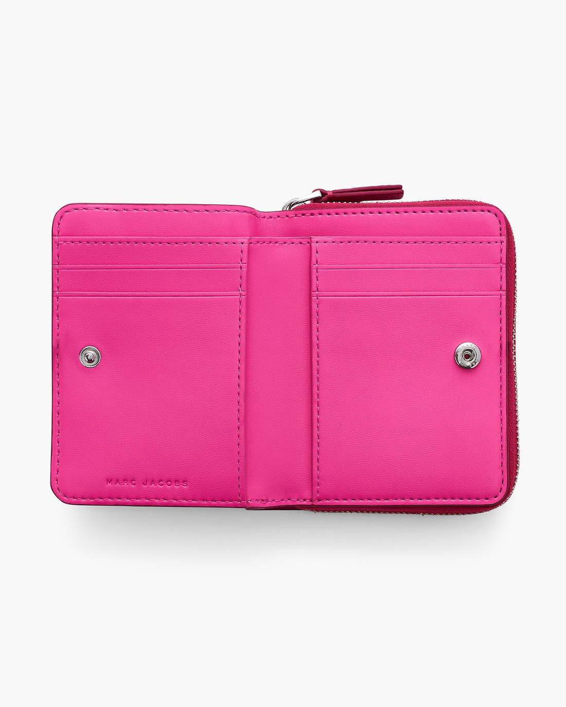 Marc Jacobs The Leather Mini Compact Wallet Raspberry Pink