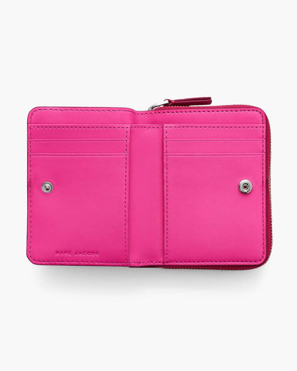 Marc Jacobs The Leather Mini Compact Wallet Raspberry Pink