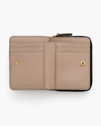 Marc Jacobs The Leather Mini Compact Wallet Cement