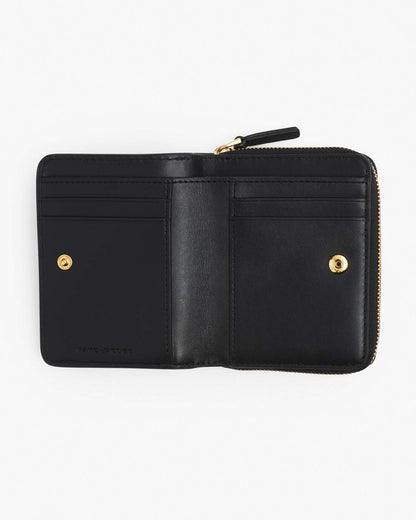 Marc Jacobs The Leather Mini Compact Wallet Black