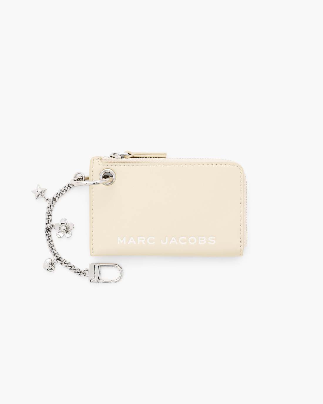 Marc Jacobs The Top Zip Charm Wallet Cloud White