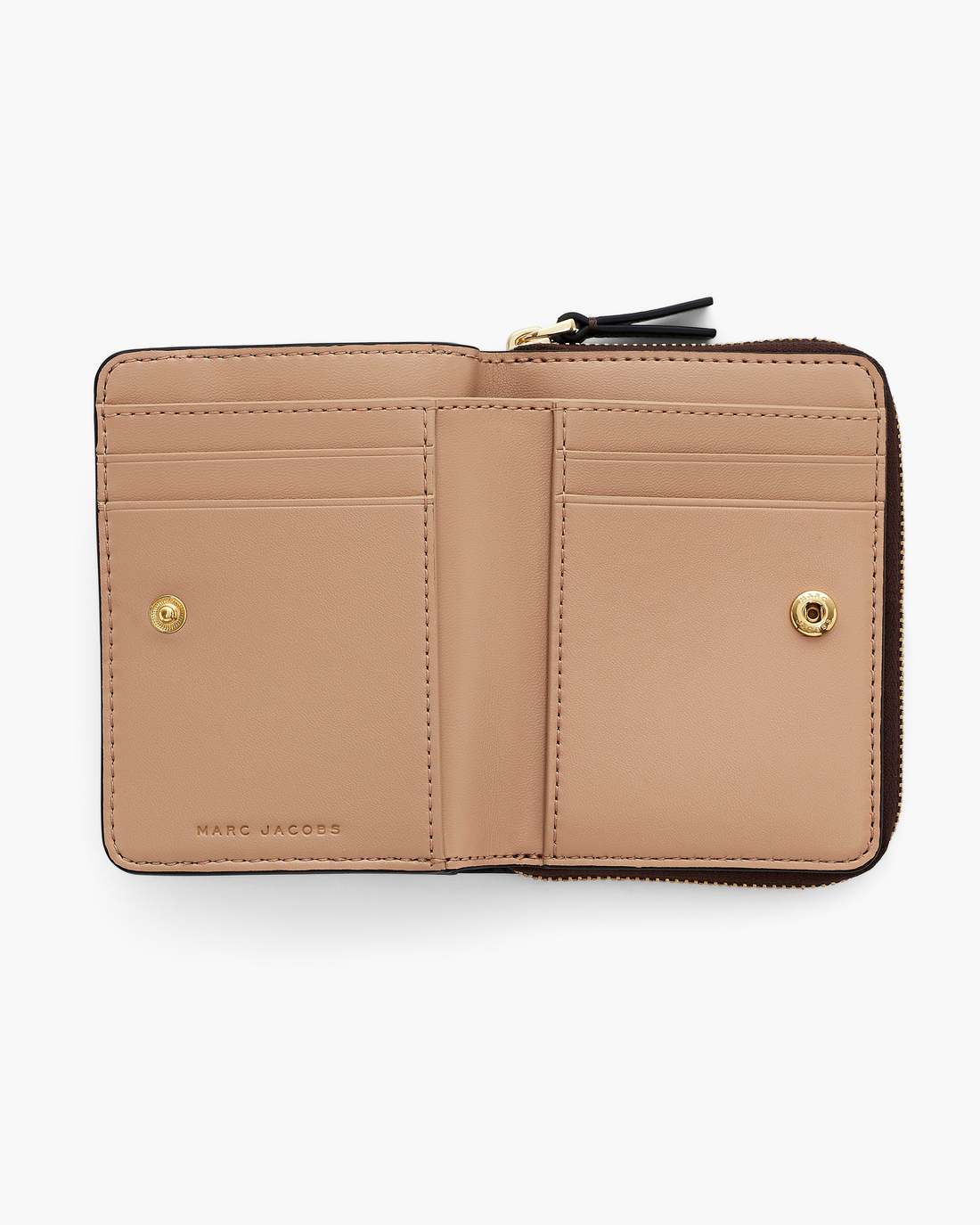 Marc Jacobs The Leather Mini Compact Wallet Ganache