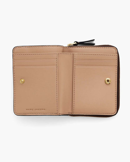 Marc Jacobs The Leather Mini Compact Wallet Ganache