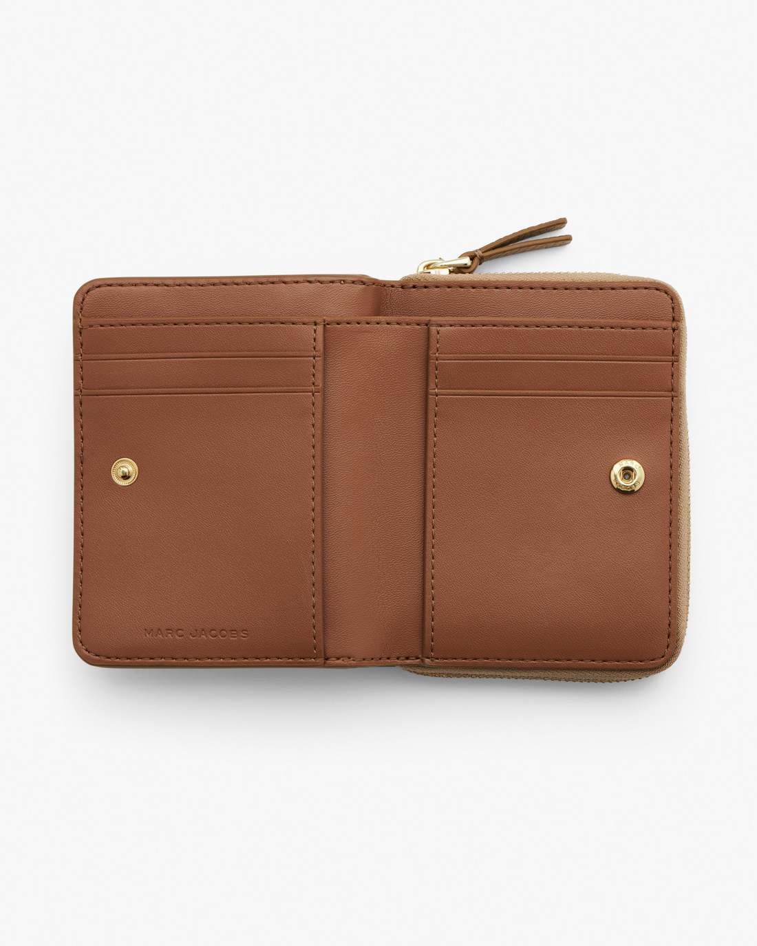 Marc Jacobs The Leather Mini Compact Wallet Camel