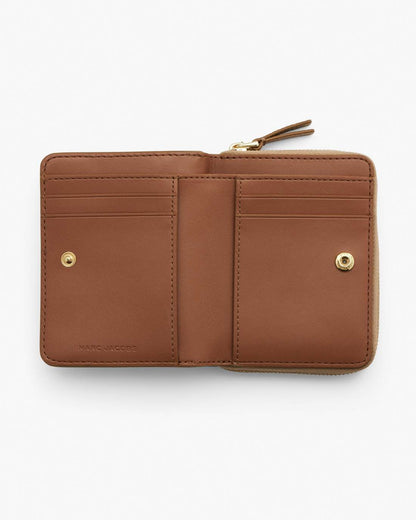 Marc Jacobs The Leather Mini Compact Wallet Camel