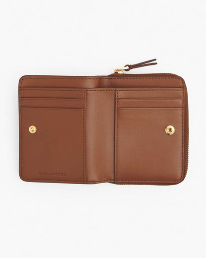 Marc Jacobs The Leather Mini Compact Wallet Argan Oil