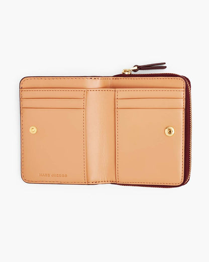 Marc Jacobs The Leather Mini Compact Wallet Cherry