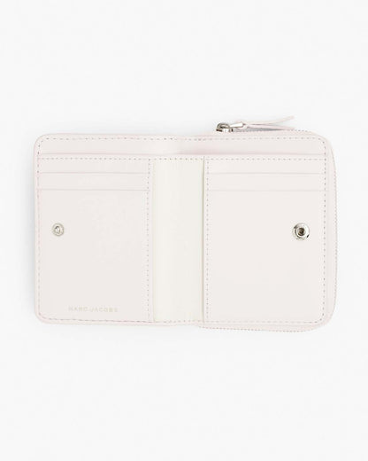 Marc Jacobs The Leather Mini Compact Wallet Cotton