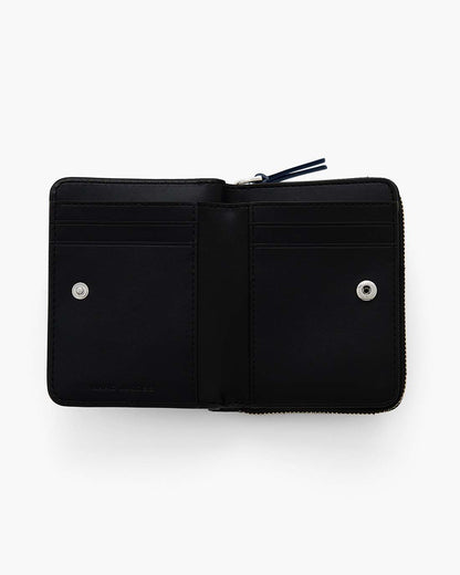 Marc Jacobs The Leather Mini Compact Wallet Blue Sea