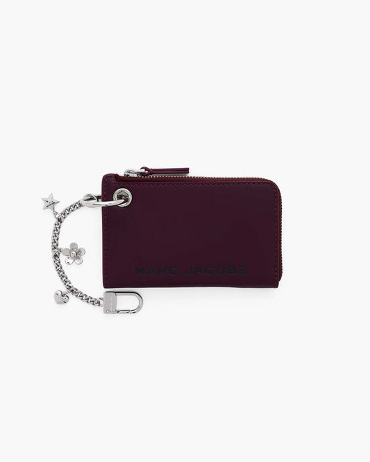 Marc Jacobs The Top Zip Charm Wallet Dark Plum