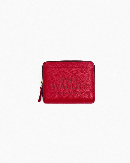 Marc Jacobs The Leather Mini Compact Wallet True Red