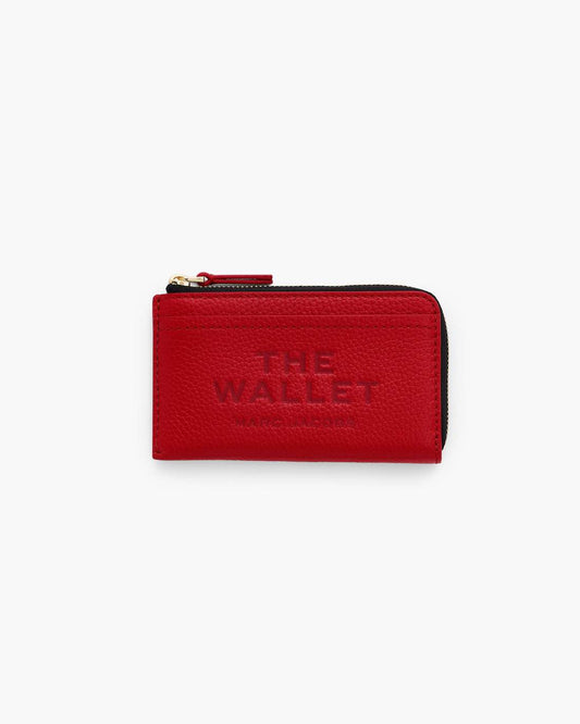 Marc Jacobs The Leather Top Zip Multi Wallet True Red
