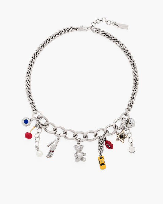 Marc Jacobs The Trinket Charm Necklace Silver/Multi