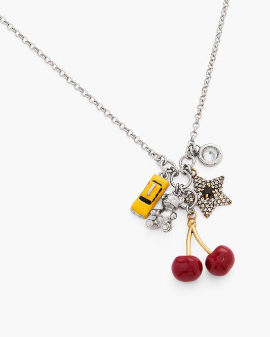 Marc Jacobs The Trinket Cluster Necklace Silver/Multi