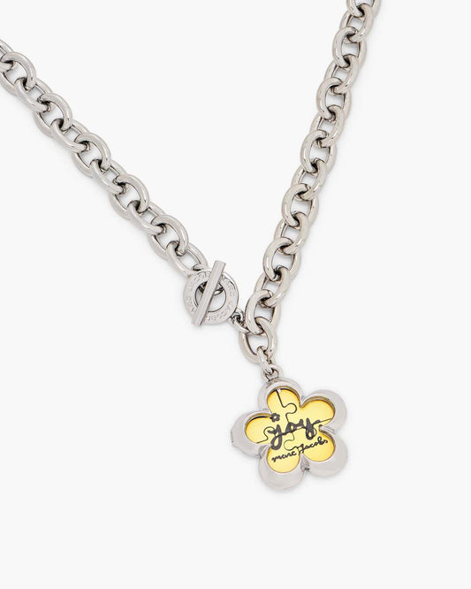 Marc Jacobs The Daisy Puzzle Necklace Silver/Multi