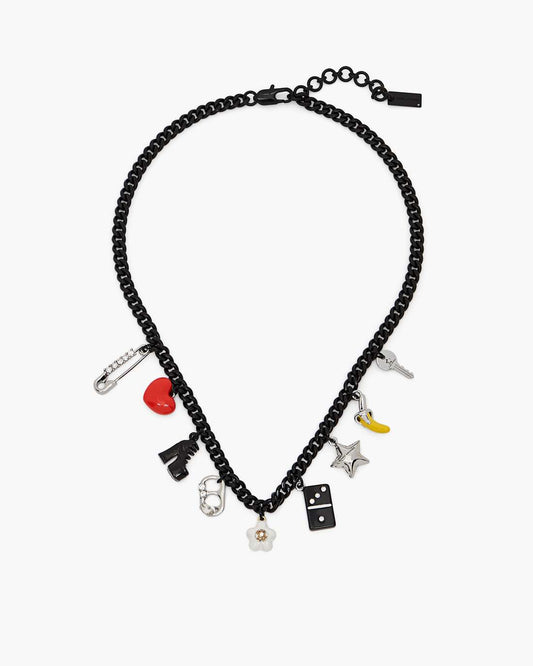Marc Jacobs The Collector Charm Necklace Black Multi