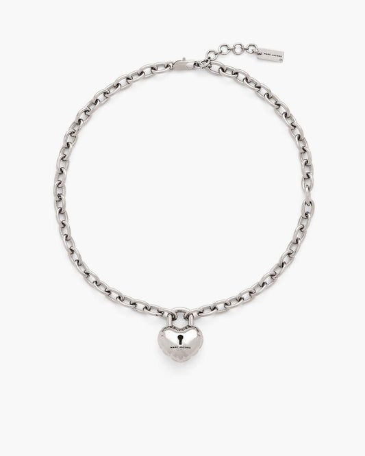 Marc Jacobs The Heart Balloon Necklace Light Antique Silver