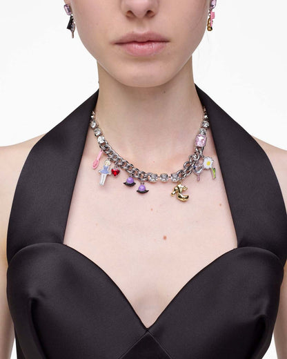 Marc Jacobs The Dollhouse Charm Necklace Silver/Multi
