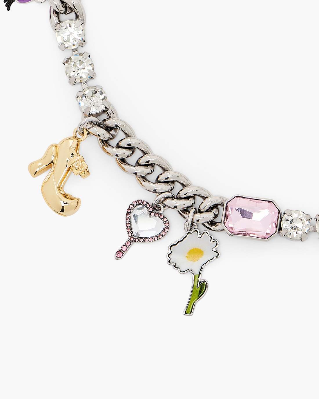 Marc Jacobs The Dollhouse Charm Necklace Silver/Multi