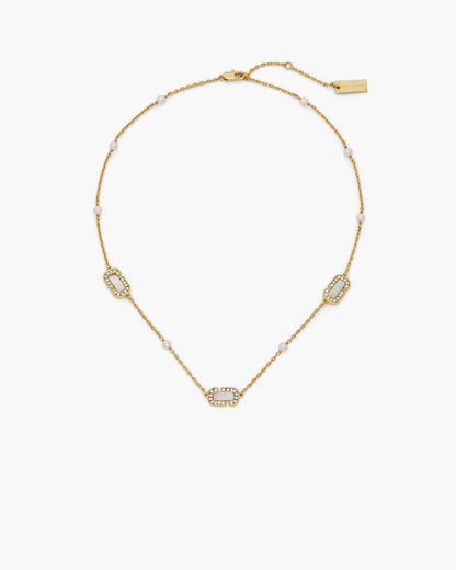 Marc Jacobs The J Marc Luxe Station Necklace Gold/Crystal