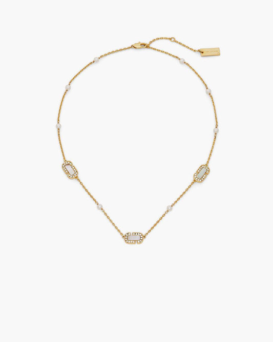 Marc Jacobs The J Marc Luxe Station Necklace Gold/Crystal