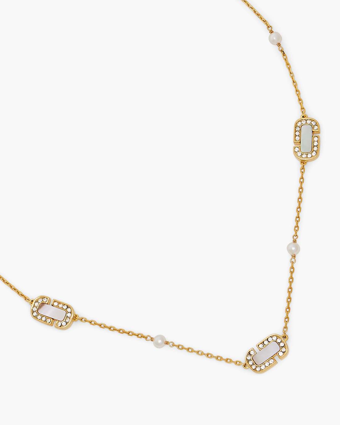 Marc Jacobs The J Marc Luxe Station Necklace Gold/Crystal