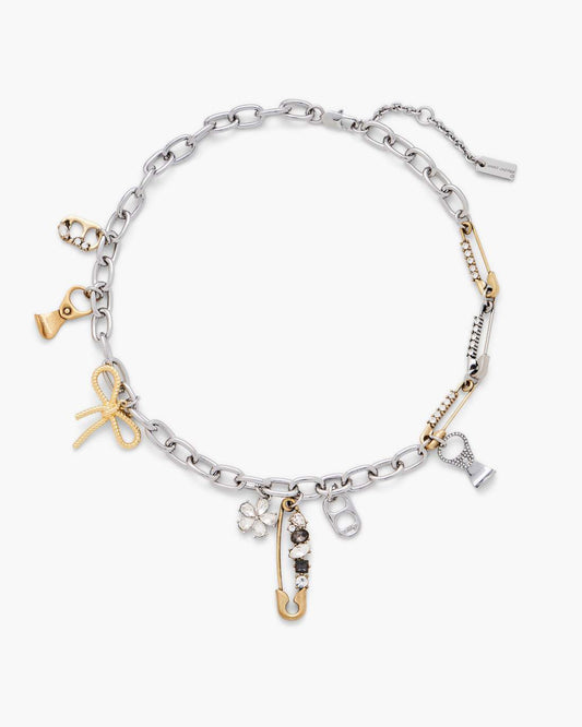 Marc Jacobs The Grunge Glam Charm Necklace Gold/Silver