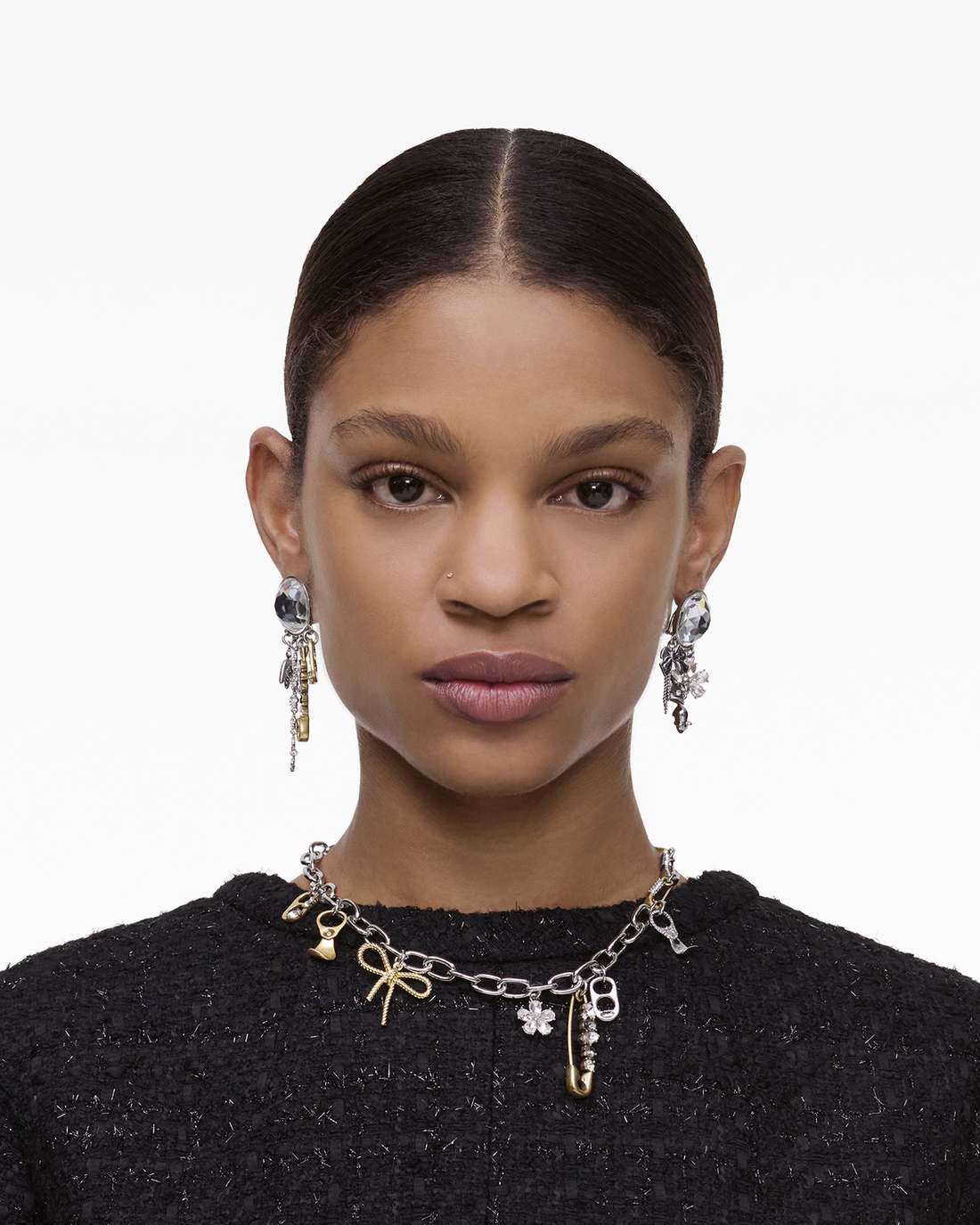 Marc Jacobs The Grunge Glam Charm Necklace Gold/Silver