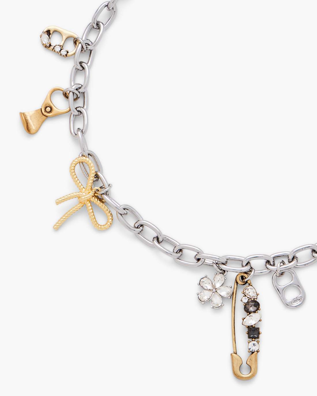Marc Jacobs The Grunge Glam Charm Necklace Gold/Silver
