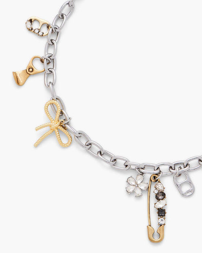 Marc Jacobs The Grunge Glam Charm Necklace Gold/Silver