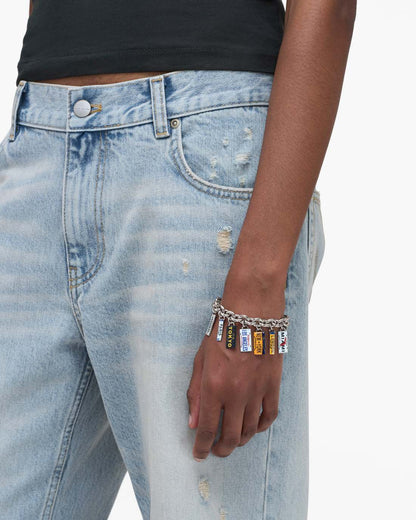 Marc Jacobs The Cities License Plate Charm Bracelet Silver/Multi