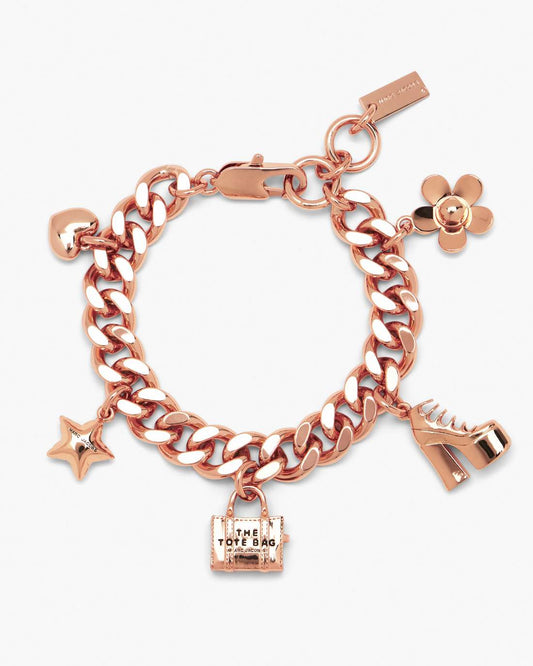 Marc Jacobs The Mini Icon Charm Bracelet Antique Rose Gold
