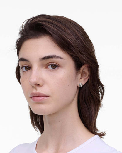 Marc Jacobs Daisy Balloon Stud Earrings Silver