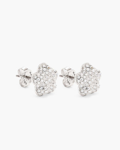 Marc Jacobs The Daisy Pave Stud Earrings Silver/Crystal