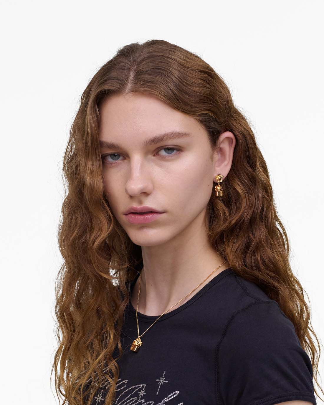 Marc Jacobs The Mini Icon Daisy Earrings Gold