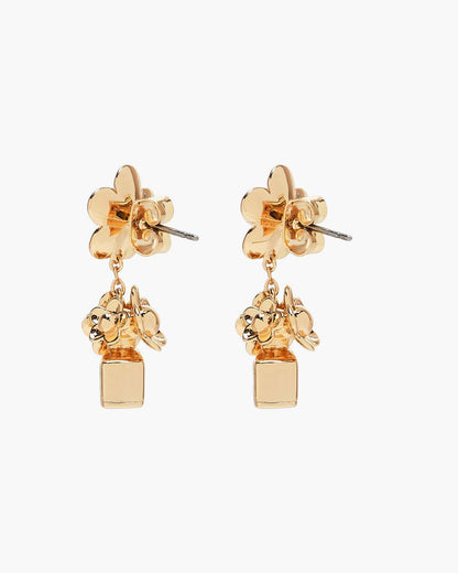 Marc Jacobs The Mini Icon Daisy Earrings Gold