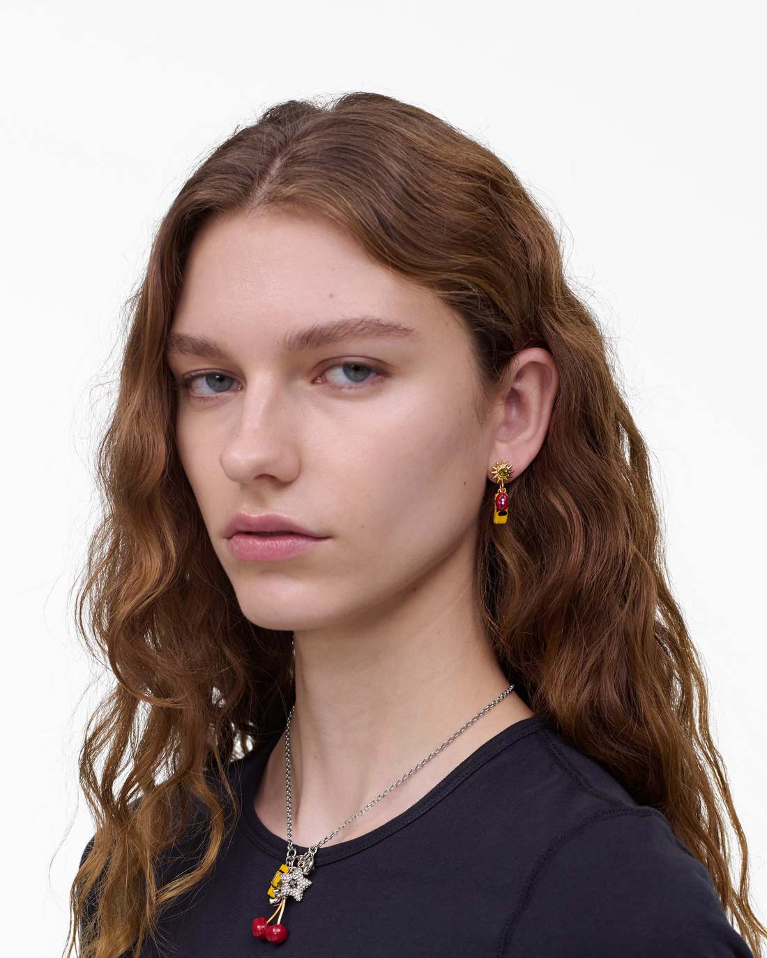 Marc Jacobs The Trinket Charm Cluster Earrings Silver/Multi