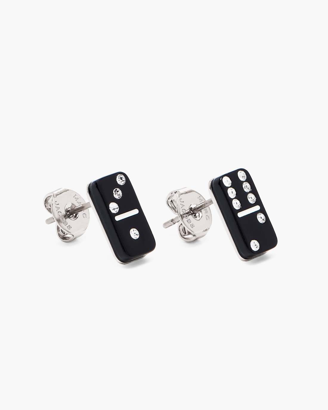 Marc Jacobs The Domino Stud Earrings Silver/Black