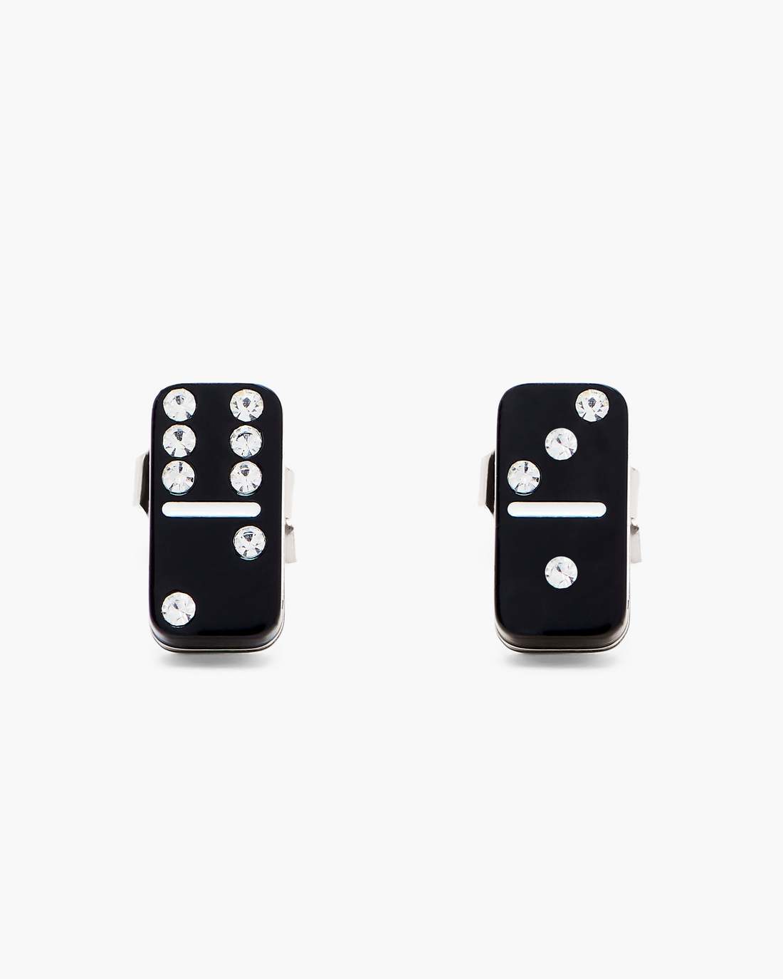 Marc Jacobs The Domino Stud Earrings Silver/Black
