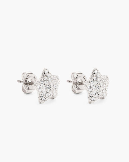Marc Jacobs The Star Pave Stud Earrings Silver/Crystal
