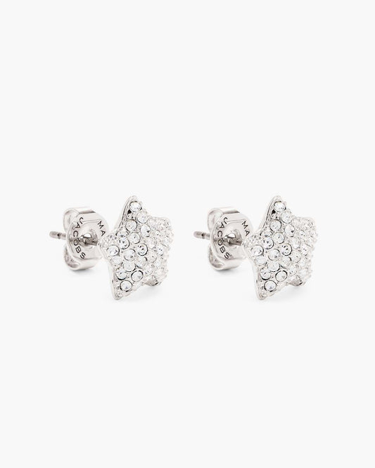 Marc Jacobs The Star Pave Stud Earrings Silver/Crystal