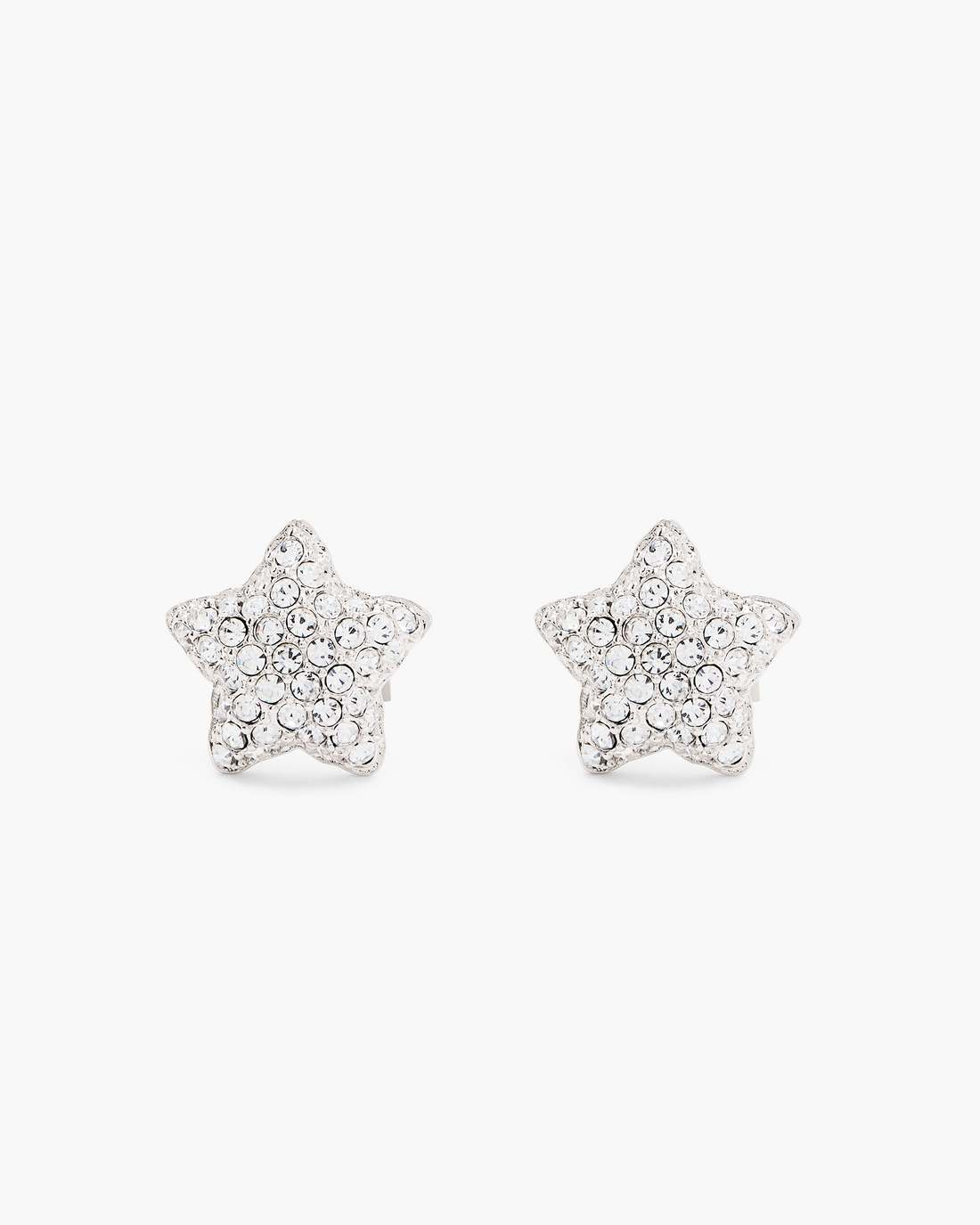 Marc Jacobs The Star Pave Stud Earrings Silver/Crystal