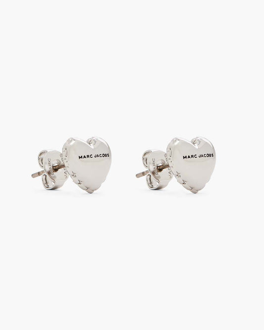Marc Jacobs The Heart Balloon Stud Earrings Light Antique Silver
