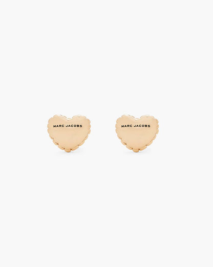 Marc Jacobs The Heart Balloon Stud Earrings Light Antique Gold