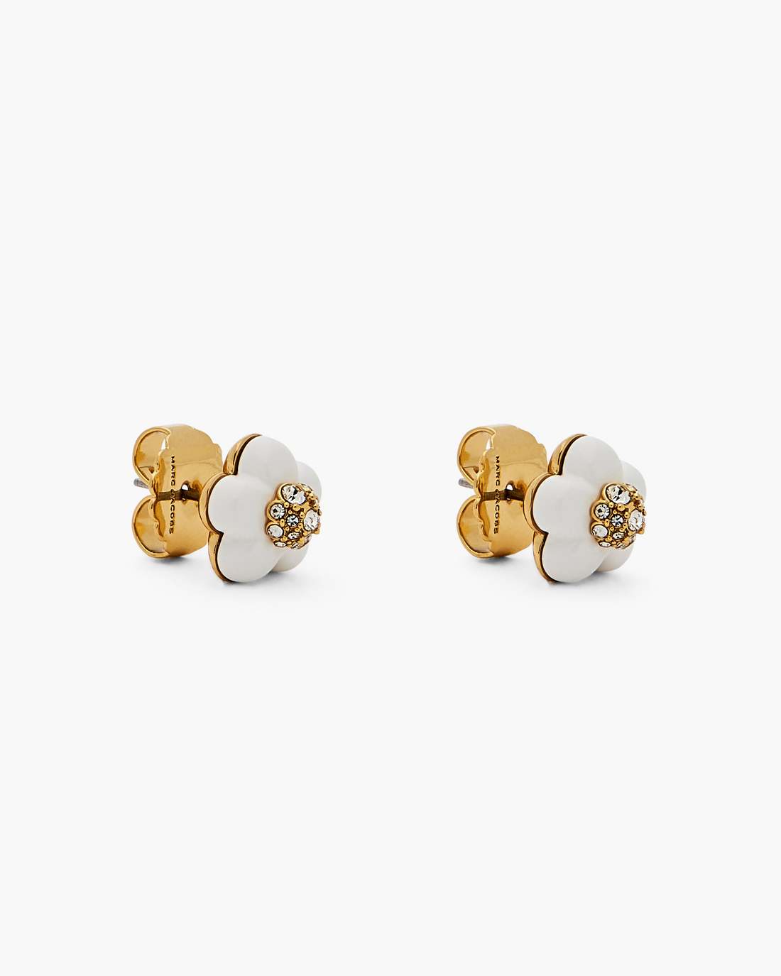 Marc Jacobs The Daisy Stud Earrings Gold/White