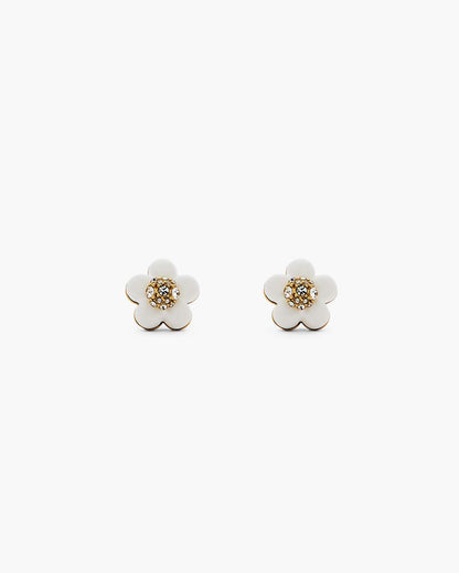 Marc Jacobs The Daisy Stud Earrings Gold/White