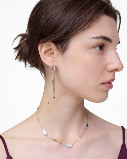Marc Jacobs The J Marc Luxe Gem Linear Earrings Silver/Multi